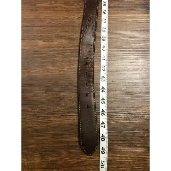 Silver Creek Collection Leather Belt Western Brown Cowboy Rodeo Made in USA - Picture 10 of 10